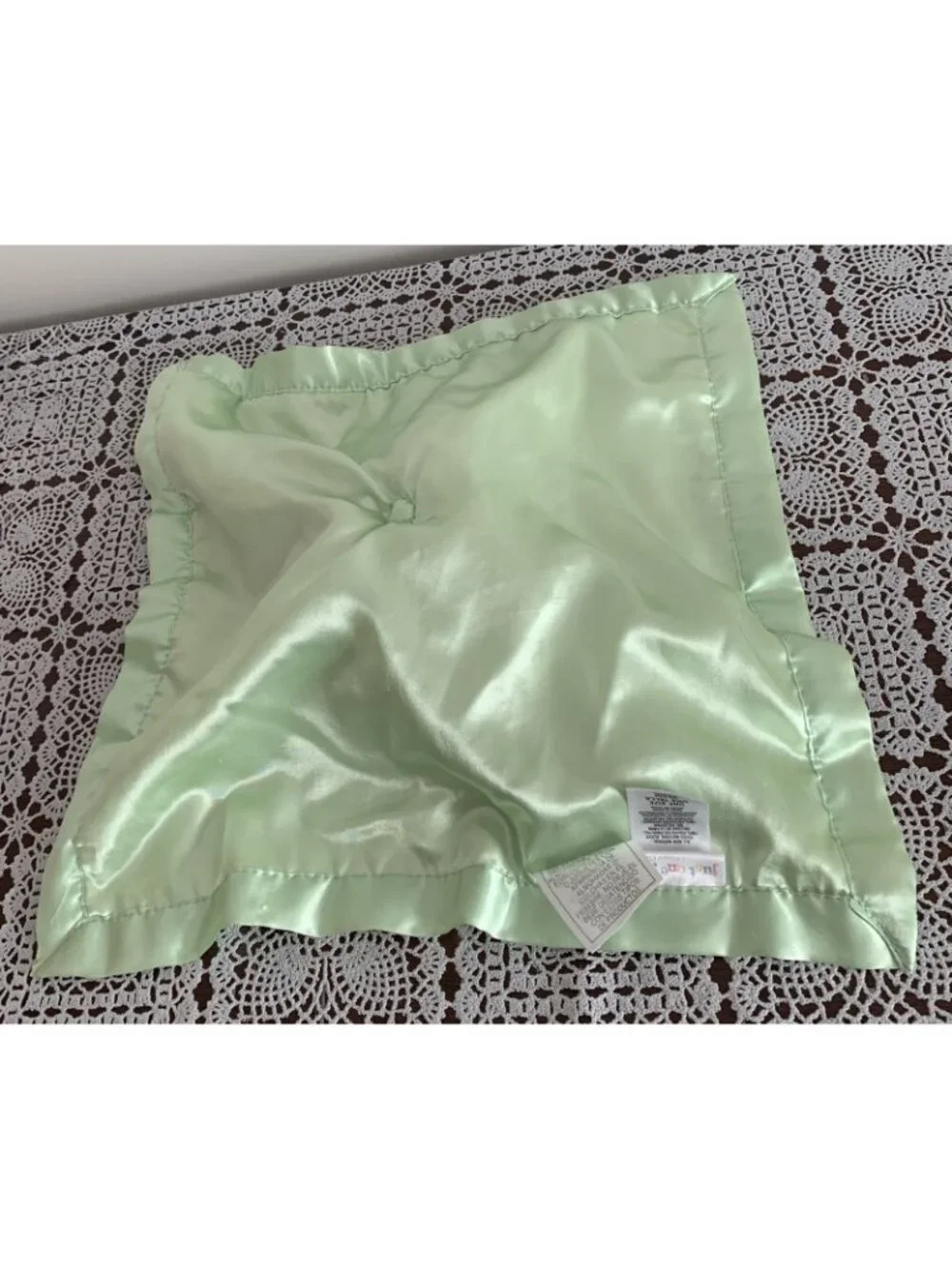Carters Frog Green Cutie Lovey Security Blanket  Soothing 14 x 14 Inch Brand New